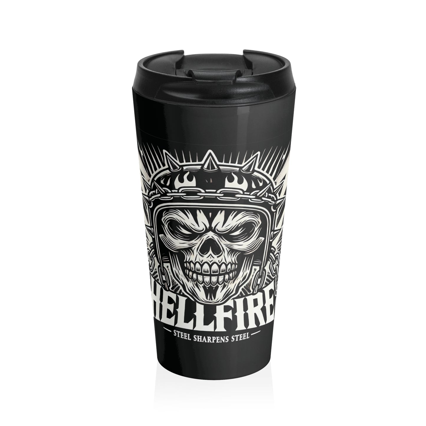 -> Steel Sharpens Steel Travel Mug